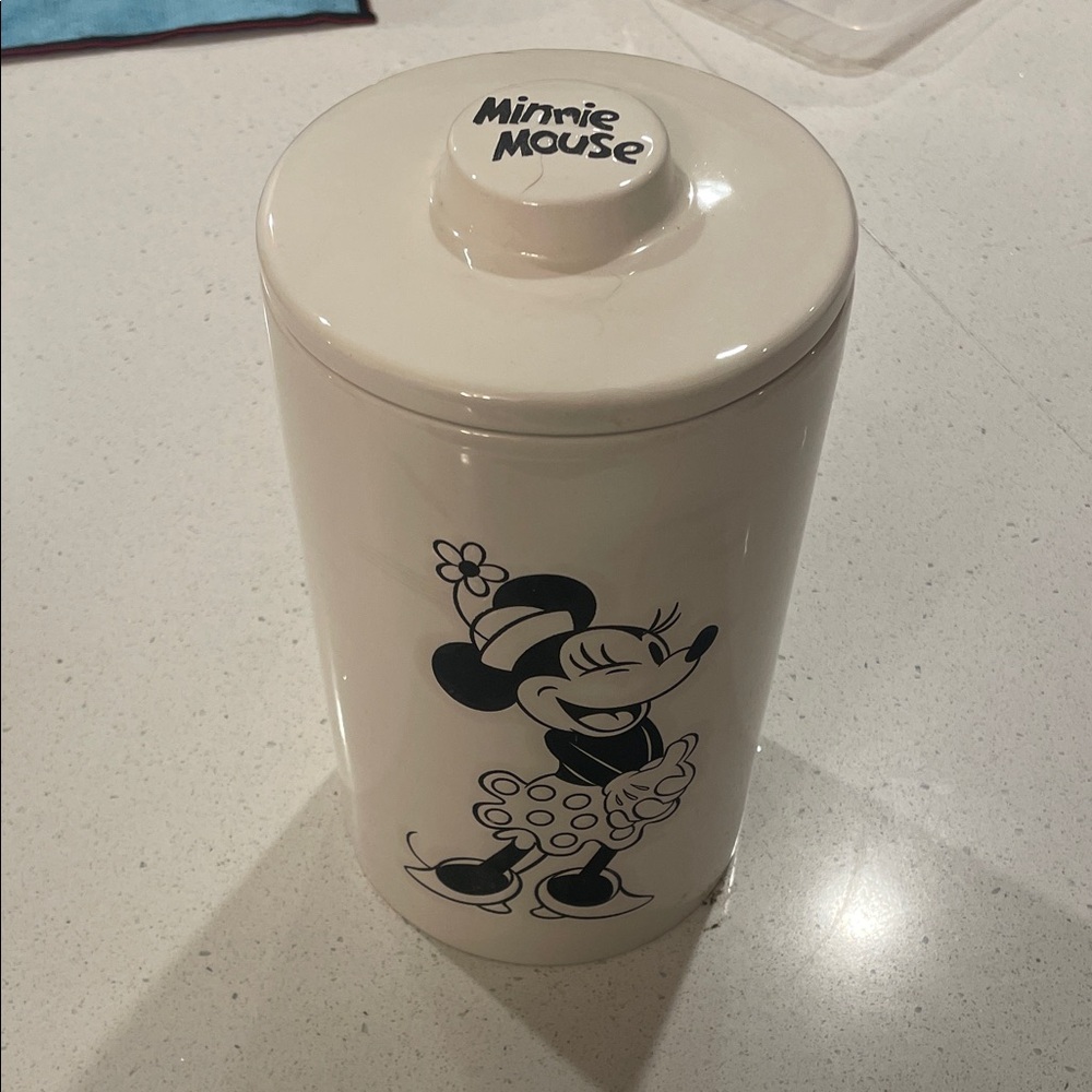 Disney Minnie Mouse White Storage Canister